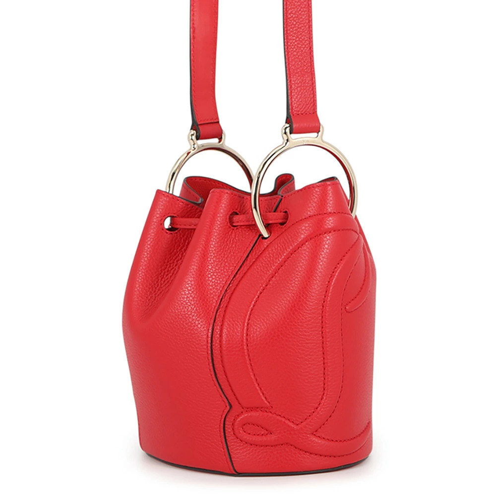 Christian Louboutin Bucket SIDE MY BY Leather Shoulder Bag Black